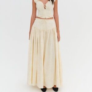 For Love & Lemons Gigi Maxi Skirt Size XSXS / Cream